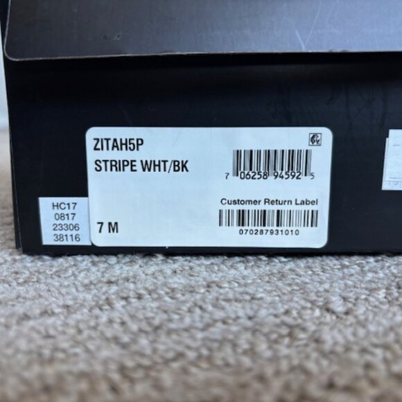 INC Women's Stripe Black and White Zitah Pointed Toe Pumps in Perfect Condition - Picture 7 of 7